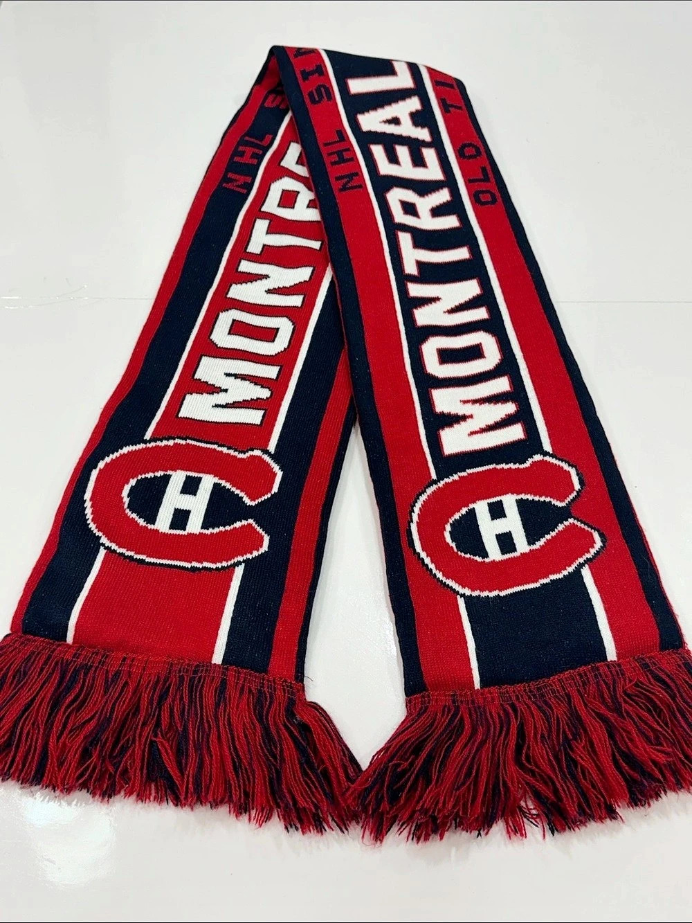 Montreal Canadiens NHL Knit Scarf – Old Time Hockey | Red Blue | Unisex